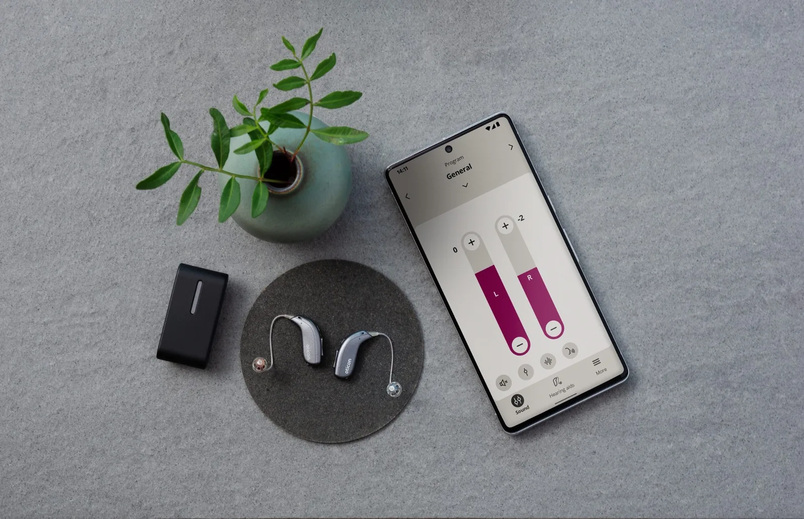 Modern hearing aids and app controls
