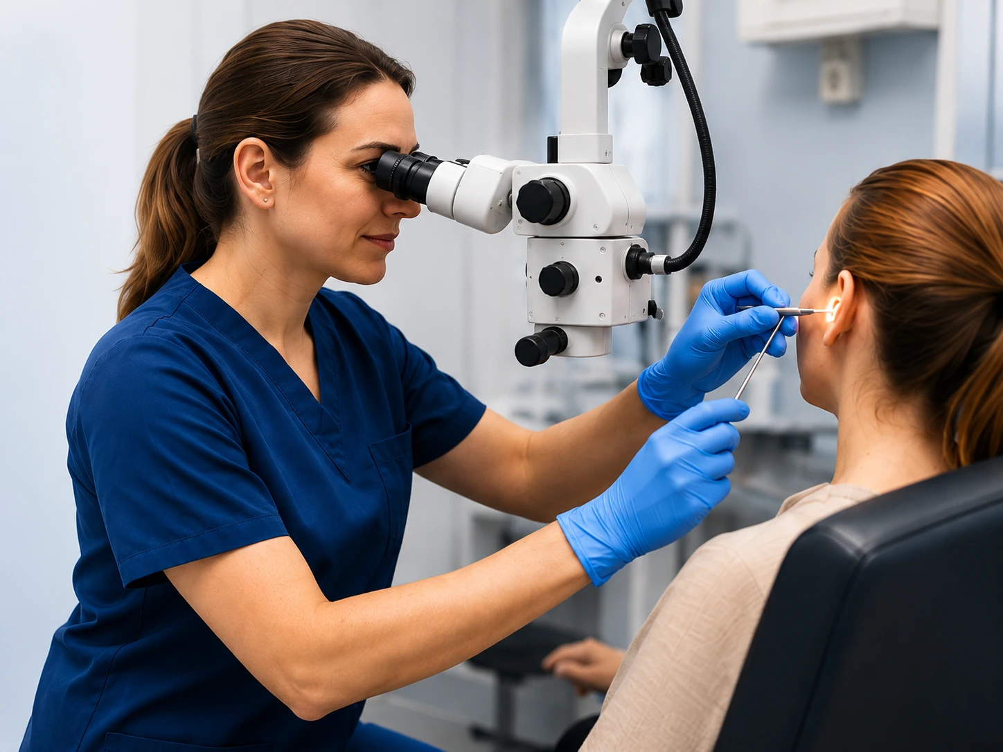 Microsuction Wax Removal
